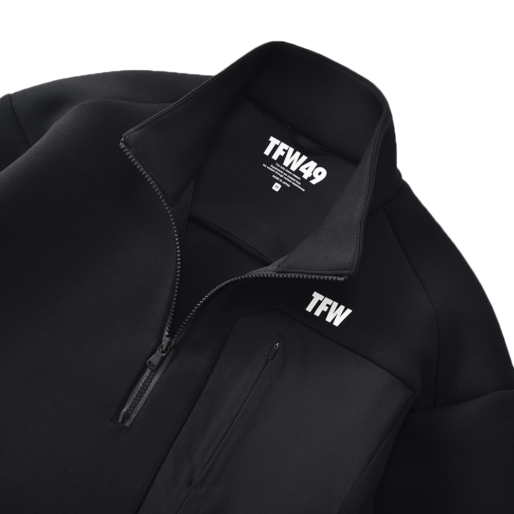 TFW49 ティーエフダブリュー49 CARDBOARD MATERIAL HALF ZIP SWEAT