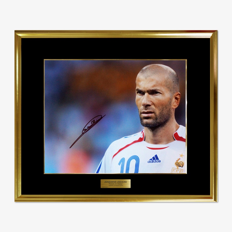 ジダン直筆サイン入りフランス代表2006フォト特製フレーム入り | THE