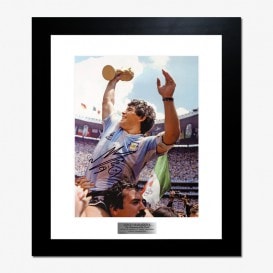 マラドーナ直筆サイン入りアルゼンチン代表1986復刻版ホーム