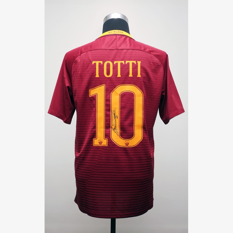 トッティ直筆サイン入りASローマ16/17ホームユニフォーム | THE DUGOUT