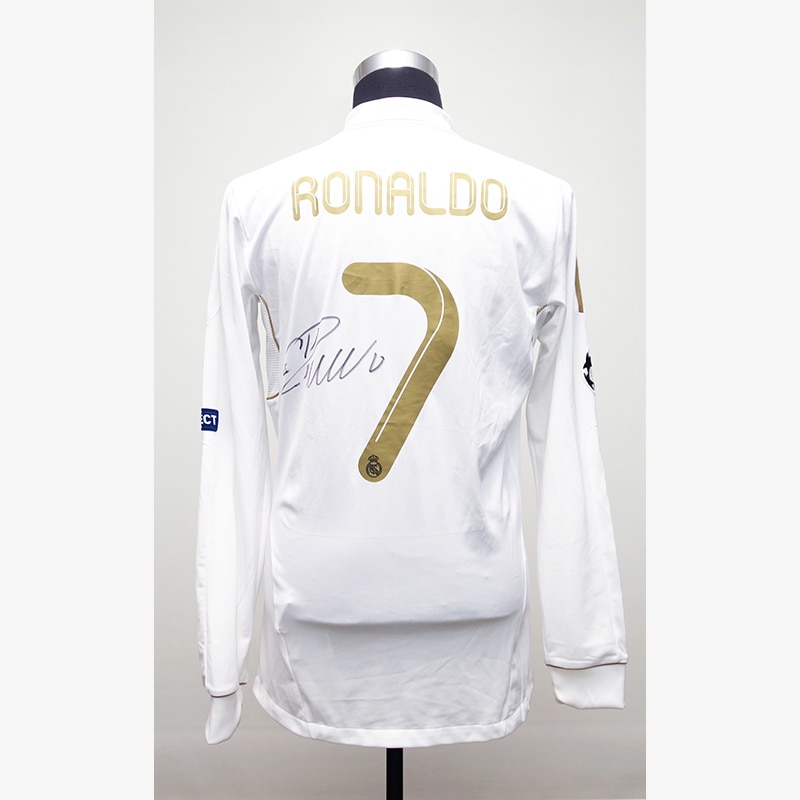 ロナウド直筆サイン入り選手支給レアルマドリード11/12ホーム