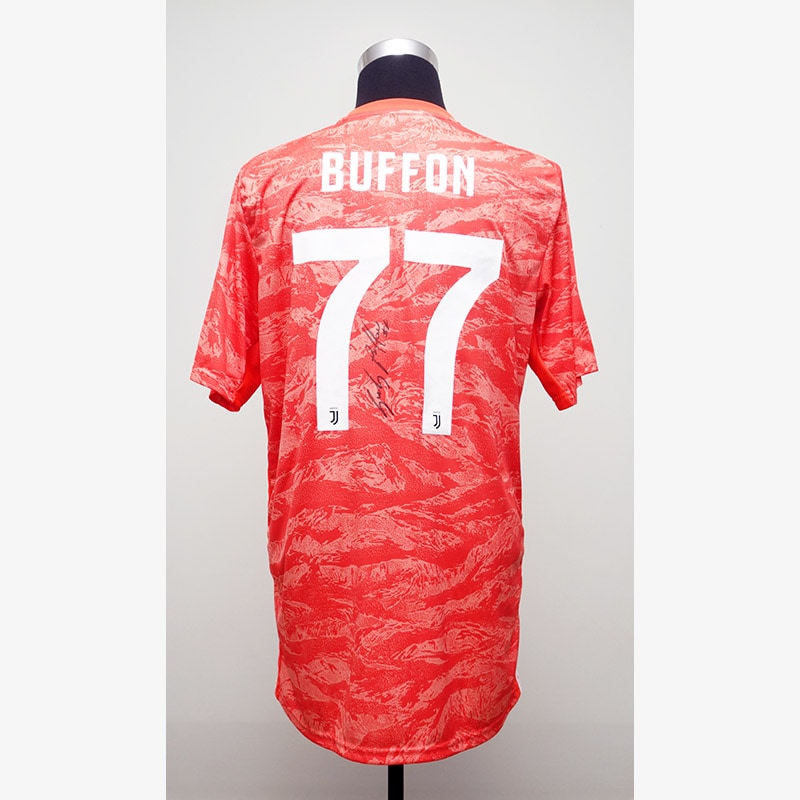 ブッフォン直筆サイン入り選手支給ユベントス19/20GKユニフォーム