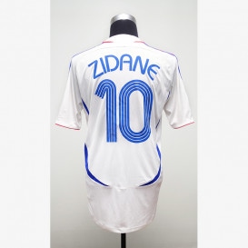 ジダン直筆サイン入りフランス代表98/99復刻版ホームユニフォーム