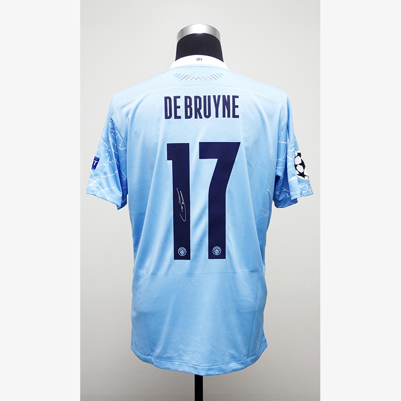 デ・ブライネ直筆サイン入りマンチェスターシティ20/21ホーム