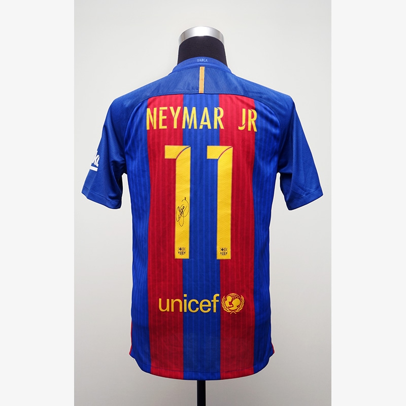 ネイマール直筆サイン入りバルセロナ16/17ホームユニフォーム | THE DUGOUT
