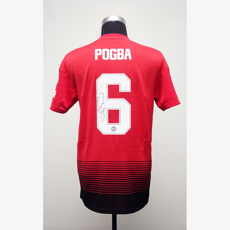 ポグバ直筆サイン入りマンチェスターU18/19ホームユニフォーム | THE
