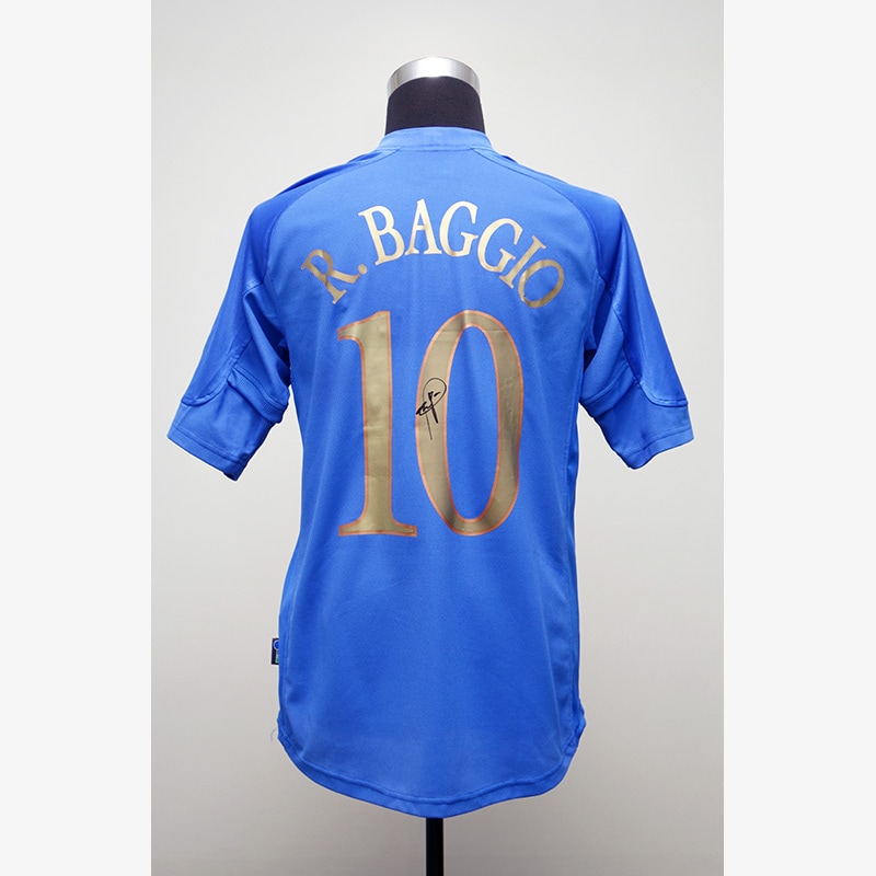 バッジョ直筆サイン入りイタリア代表2004ホームユニフォーム | THE DUGOUT
