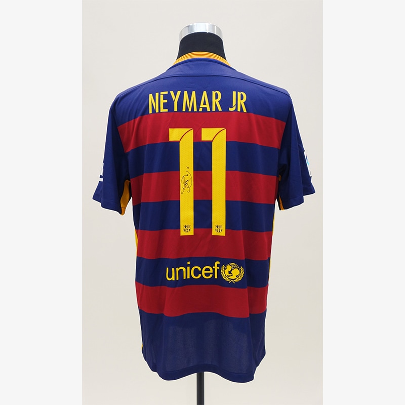 ネイマール直筆サイン入りバルセロナ15/16ホームユニフォーム | THE DUGOUT