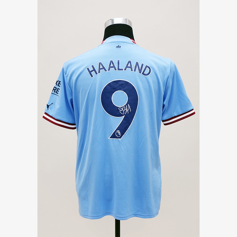 ハーランド直筆サイン入りマンチェスターシティ22/23ホーム