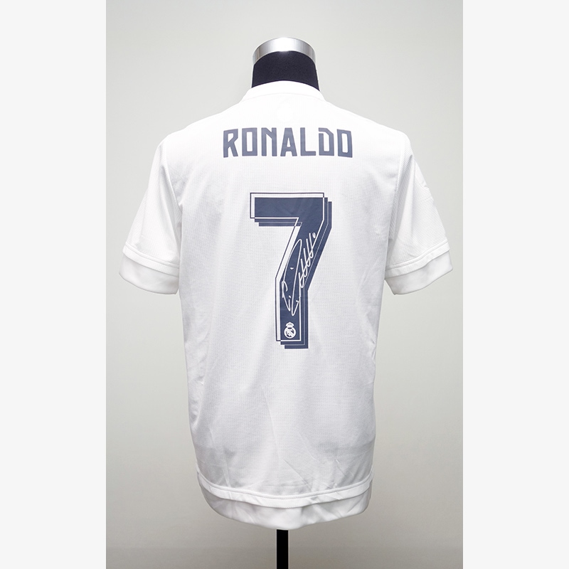 ロナウド直筆サイン入りレアルマドリード15/16ホームユニフォーム