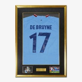 デ・ブライネ直筆サイン入りマンチェスターシティ19/20ホーム