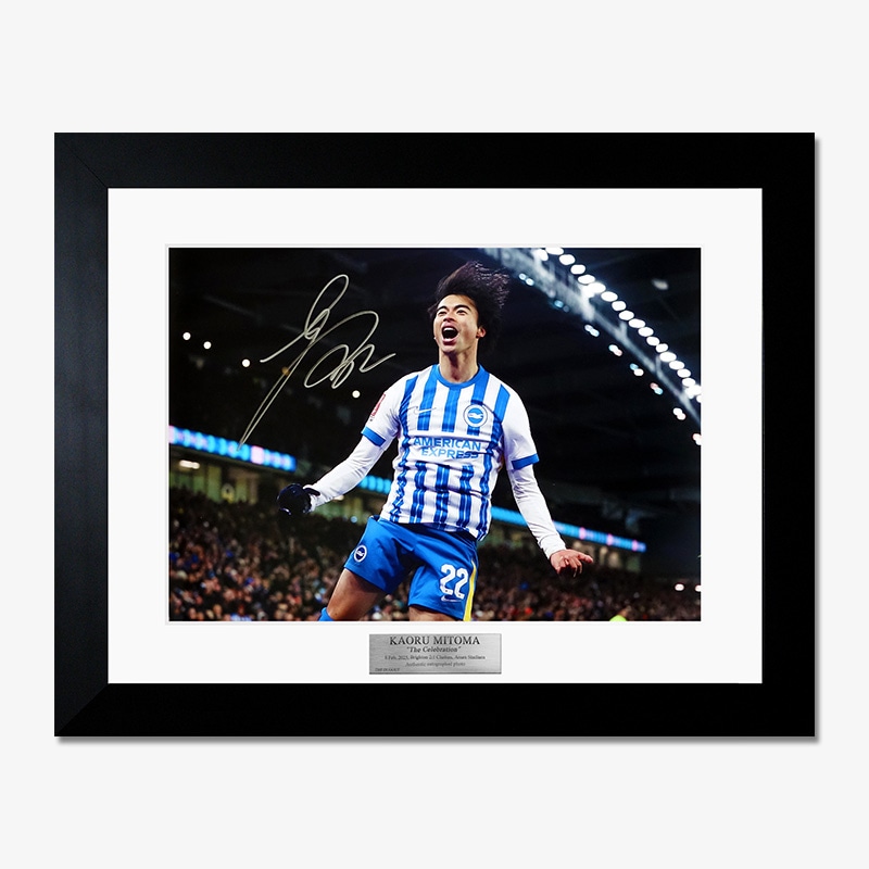 三笘薫 直筆サイン入りブライトン24/25フォト特製フレーム (セレブ