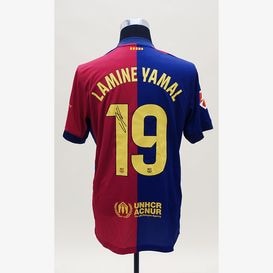 ヤマル直筆サイン入りバルセロナ24/25ホームユニフォーム