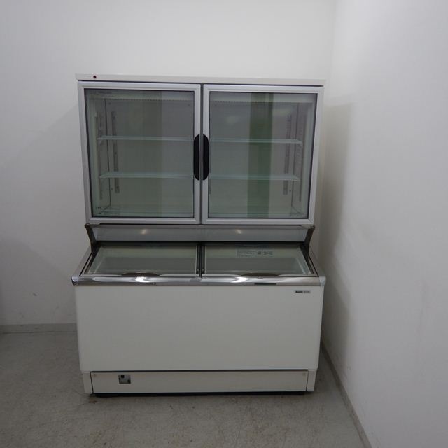 サンヨー 冷凍ショーケース 中古 SCR-D1203N 上部162L+下部223L