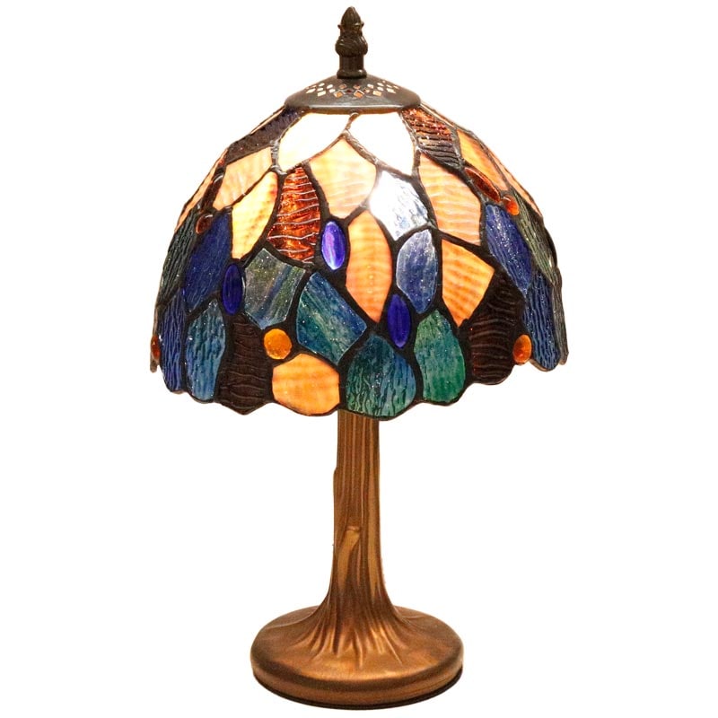 ステンドグラスランプ 花柄 アンティーク調 E17 40W