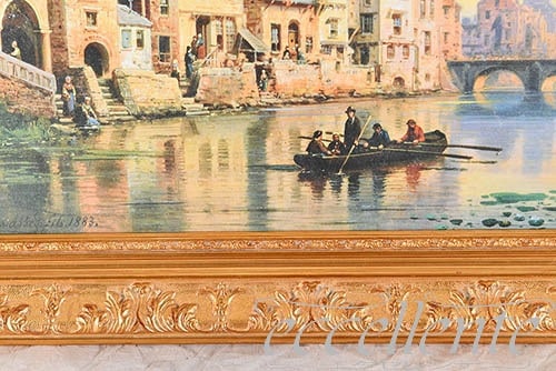 イタリア製 額絵 中 オールドベネチア｜Q716512514 | イタリア家具