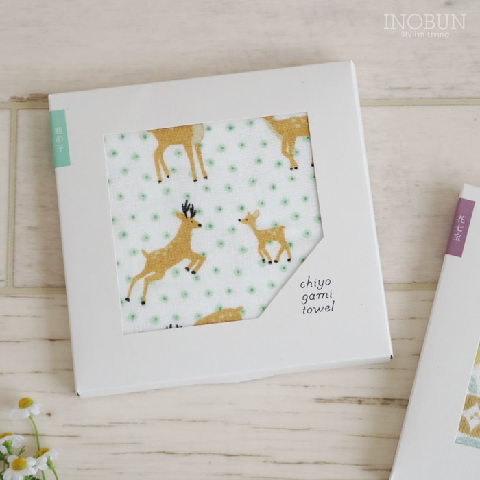 千代紙タオル chiyogami towel フェイスタオル 鹿の子 手土産 お祝い
