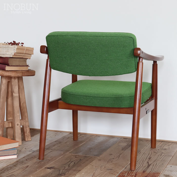 カリモク60 Dチェア タープグリーン ウォールナット 【店舗取扱有】