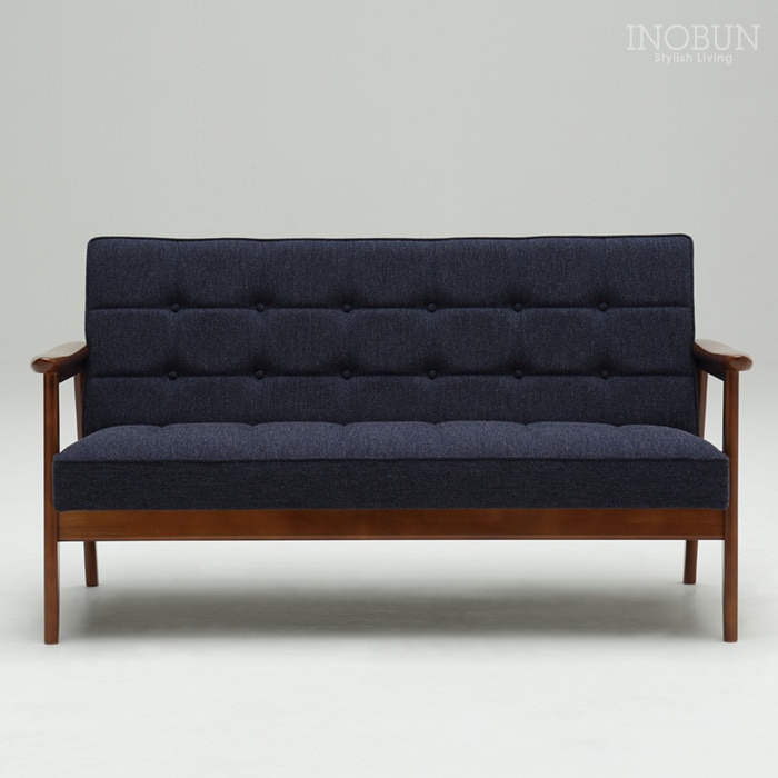 カリモク60 Kチェア 2シーター タープブルー ウォールナット