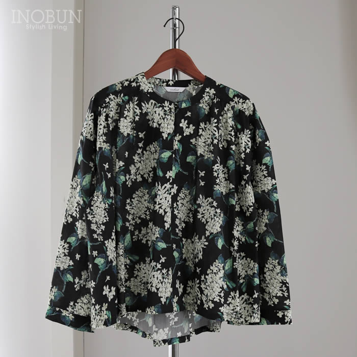 amherst リバティ LIBERTY バックタックフレアブラウス Archive Lilac