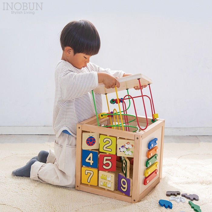 森の遊び道具シリーズ 森のあそび箱 木のおもちゃ ベビーギフト 型はめ