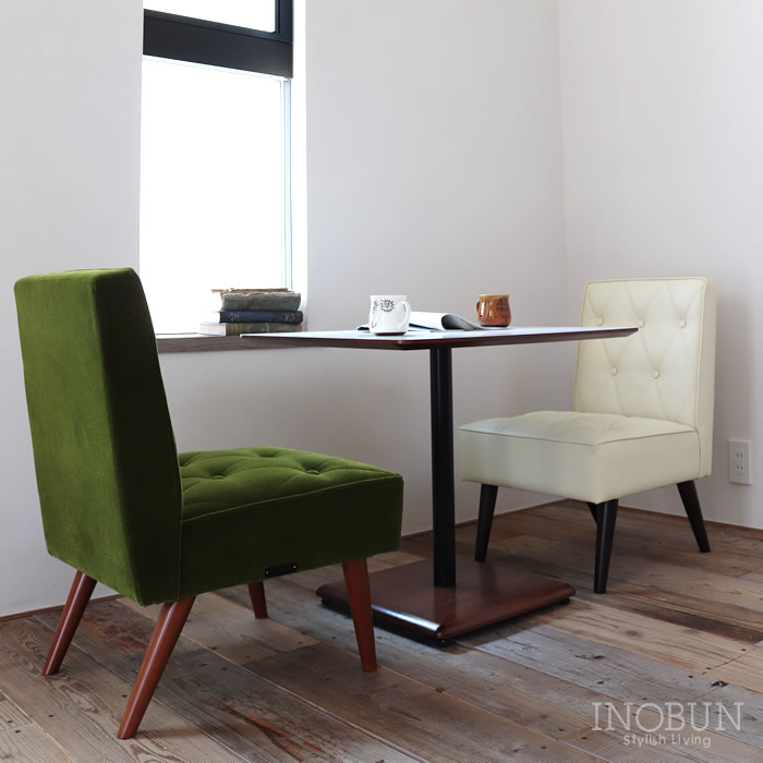 カリモク60 カフェチェア モケットグリーン ウォールナット 【店舗取扱有】