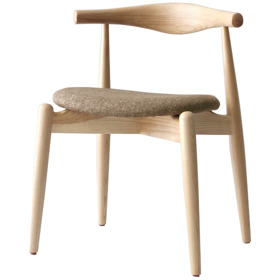 ハンス・ウェグナー エルボチェア ラウンド ファブリック ナチュラル
