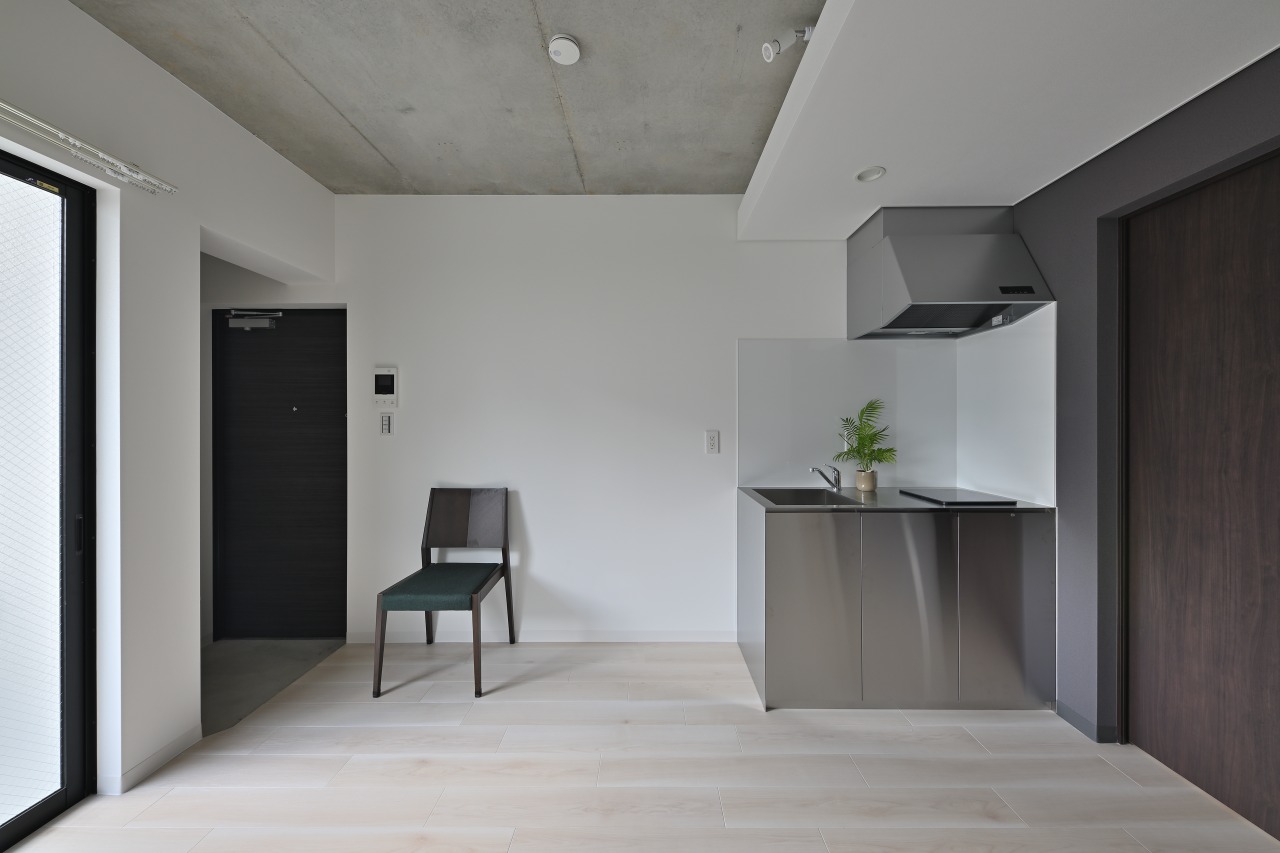 ステンレス製ミニキッチン コンパクトキッチン IHクッキングヒーター