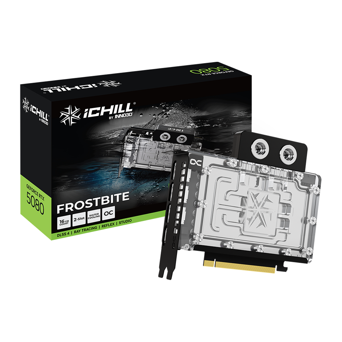 INNO3D GeForce RTX 5080 iCHILL FROSTBITE C50803-16D7X-1760FB