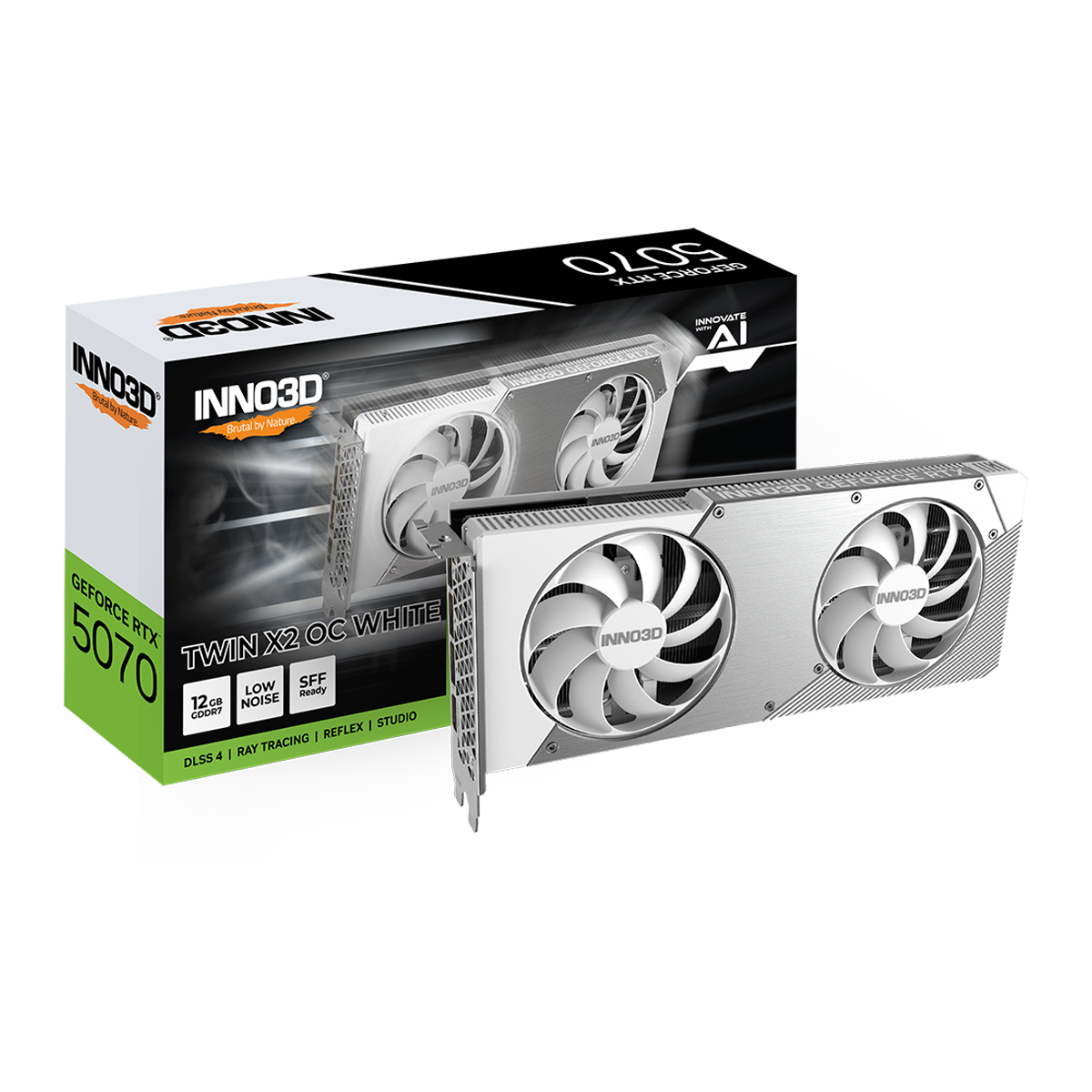 INNO3D GeForce RTX 5070 TWIN X2 OC WHITE N50702-12D7X-195064W