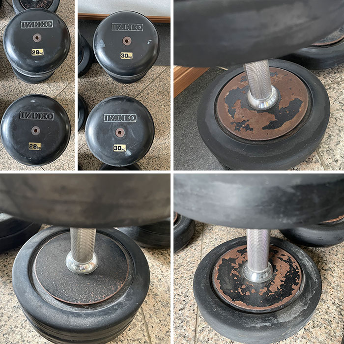 中古】ラバーセットダンベル 12kg～30kg IVANKO イヴァンコ 回転式