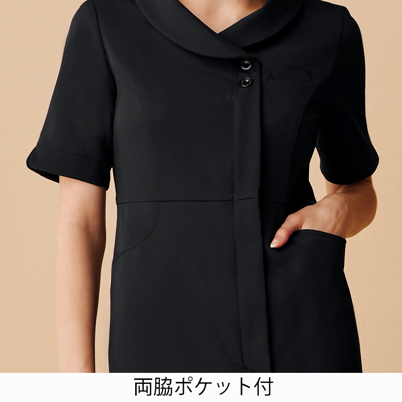 MICHEL KLEIN 丸襟膝下ワンピース MK0070