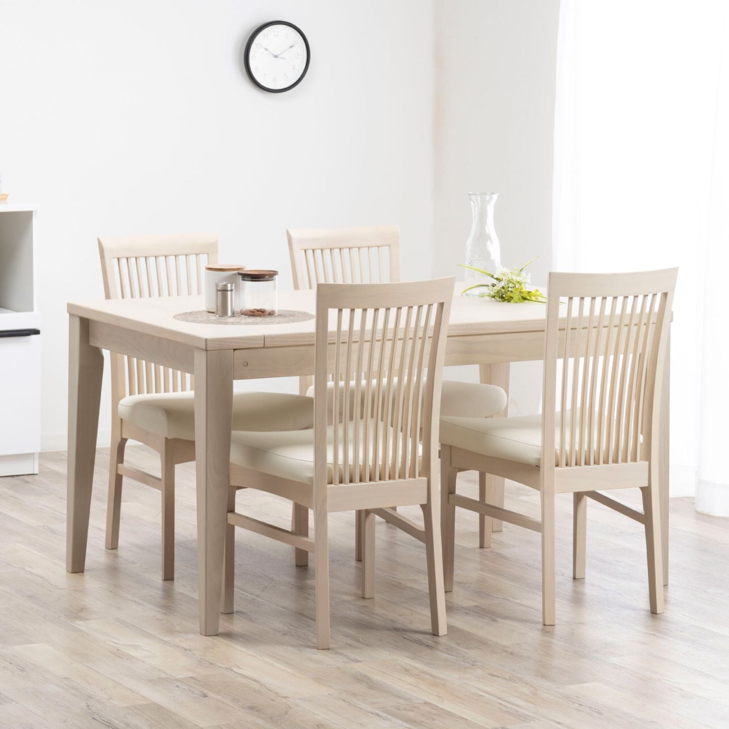 幅130-180］伸長式 ダイニングテーブル｜天然木 北欧風テーブル【公式