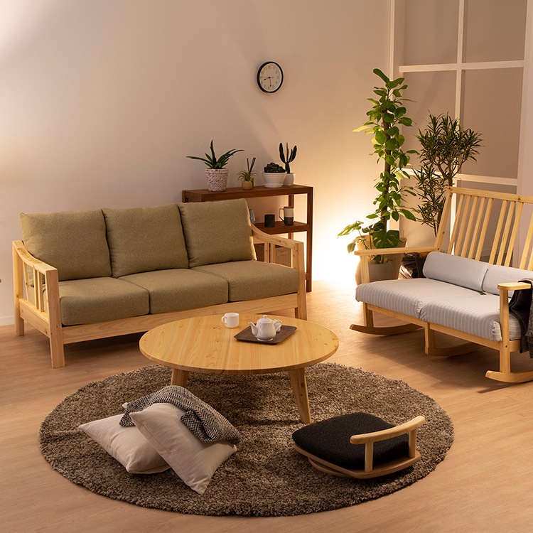 ローテーブル 丸テーブル ひのき 天然木 MY 100 円形 CT｜家具の通販