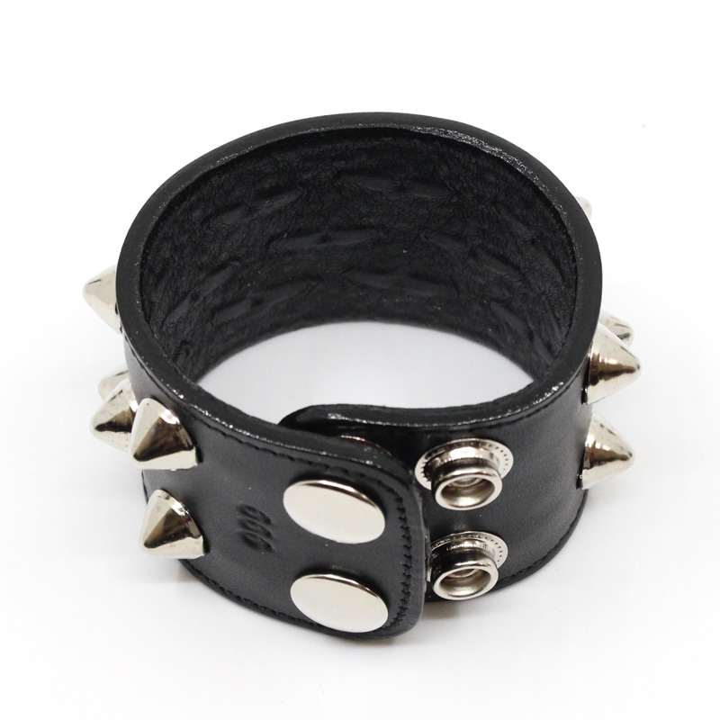 2×1連コニカルリストバンド(ボタン/2種)｜『666』パンクロック