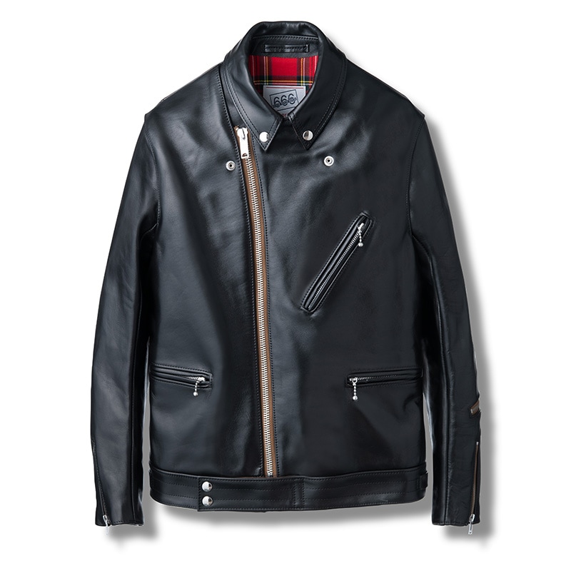 LJM-8TF タイトフィットフロントフラップ ライダースジャケット｜『666