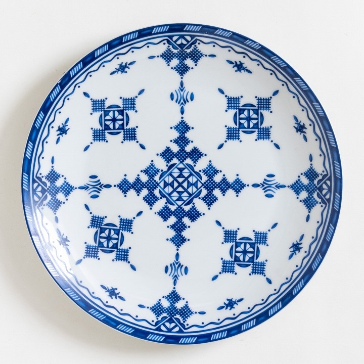 モロッコ3大陶器/フェズ】コセマ プレートS トゥアレグブルー | 大原