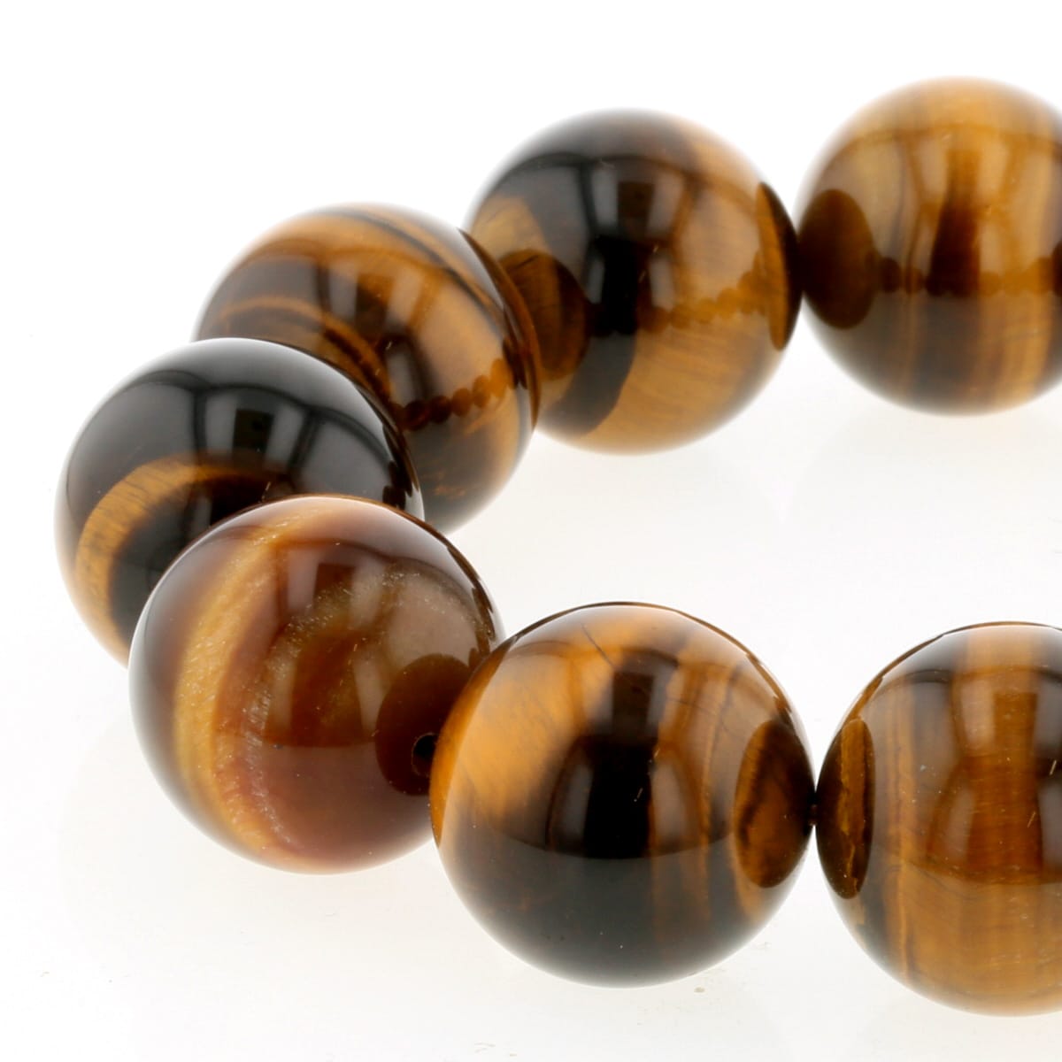 最高級（5A） タイガーアイ ブレスレット20mm玉 No.1 [ 画像現物・一点
