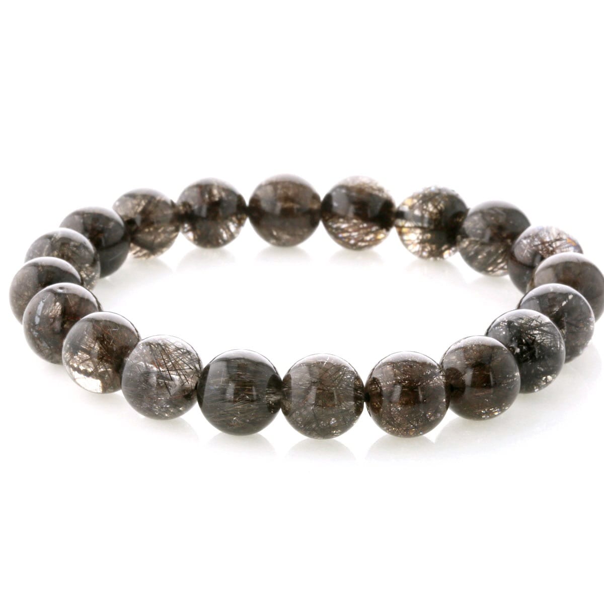 最高級【プレミアム】 ブラックルチル （二酸化チタン）ブレスレット