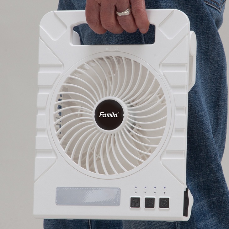 ファミラ 充電式ソーラーパワフルファン 本体のみ 付属品は付きません