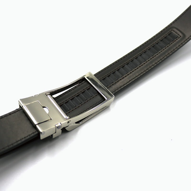 日本製 姫路レザー・ラチェット式ベルト 2色組 カードケース付き