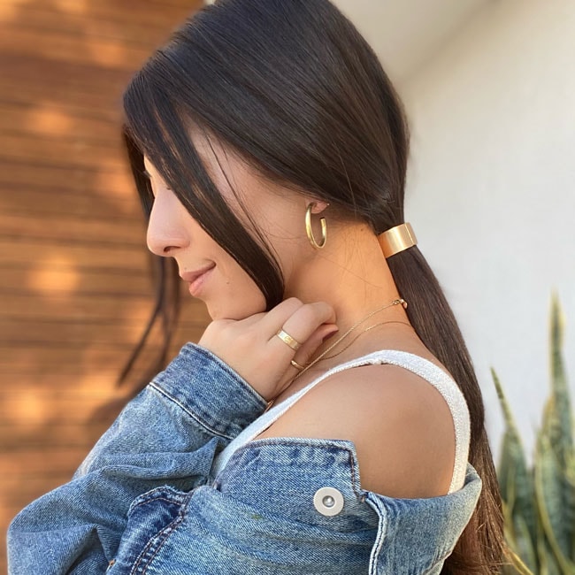 ブラッシュド メタル カフ ポニー (ブラッシュドゴールド) | フランス