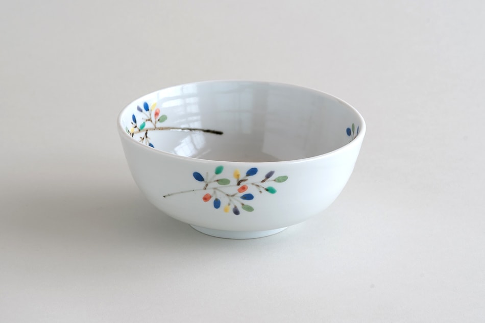 色絵彩梢ならべ 4.5寸鉢（徳永遊心） フリーデザイン ｜ 北欧・ロング