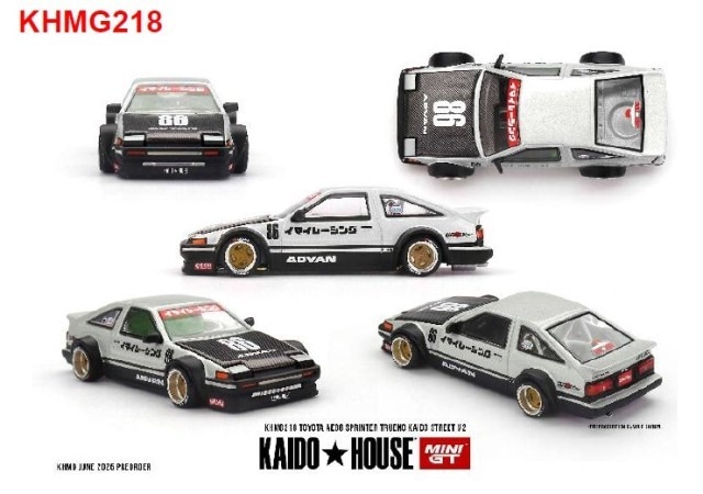 予約 KHMG218 TSM MINI-GT 1/64 トヨタ Toyota AE86 スプリンター