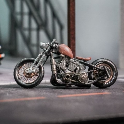 新品 PFM studio 1/64 ハーレー ダビットソン オートバイ Harley retro