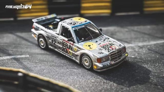 予約 fine works 1/64 メルセデス ベンツ BENZ 190E Pickup シルバー