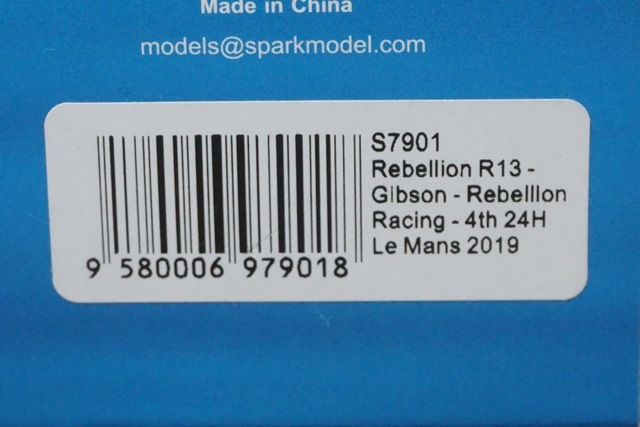 1/43 スパーク S7901 レべリオン R13 ギブソン 4th 24H LM 2019 #1
