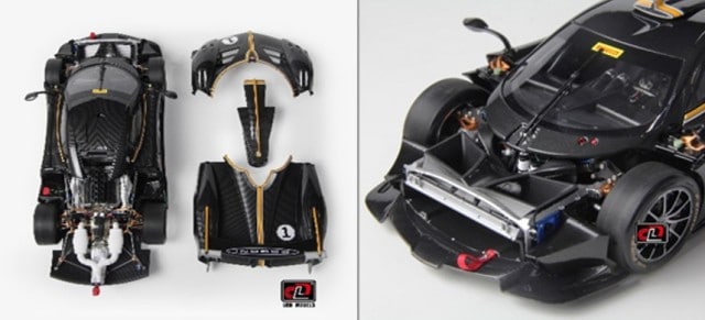 新品 LCD18012CB LCD 1/18 パガーニ ウアイラR ブラックカーボン