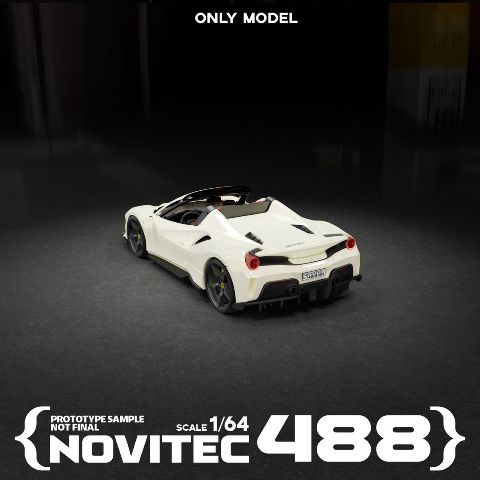 予約 ONLY Model 1/64 NOVITEC 488 Roaster Roadster Pearl white