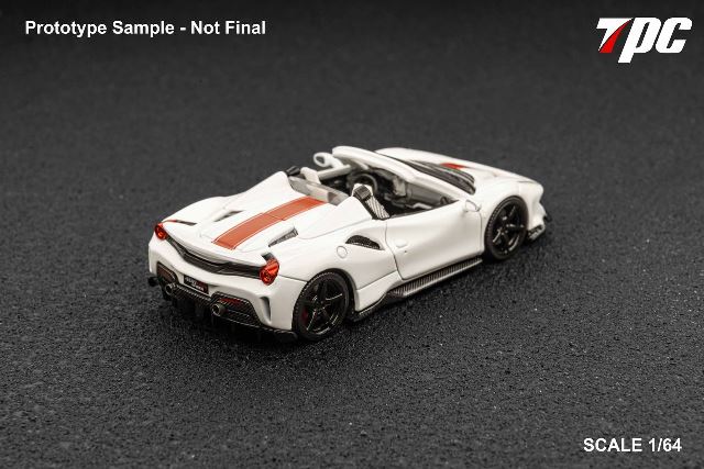新品 TPC 1/64 Novitec 488 Roadster Pearl White/Red Stripe, Boost